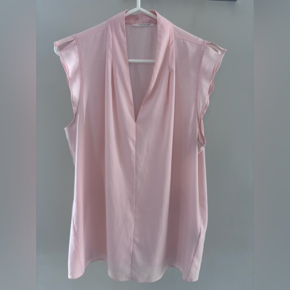 Tahari Tops - Tahari Soft Pink Cap Sleeve Blouse